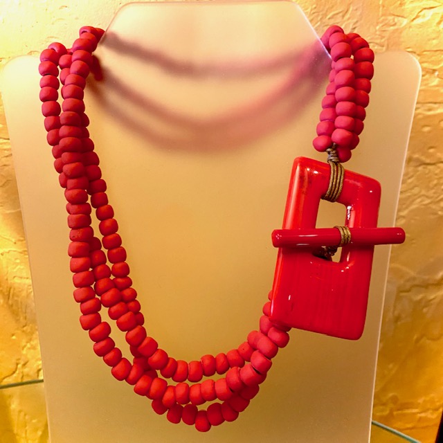 Maria Murano Glass Necklace Red - Murano Glass Jewelry